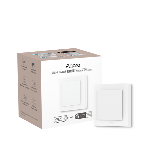 Aqara Light Switch H2 EU (2 Buttons, 1 Channels)